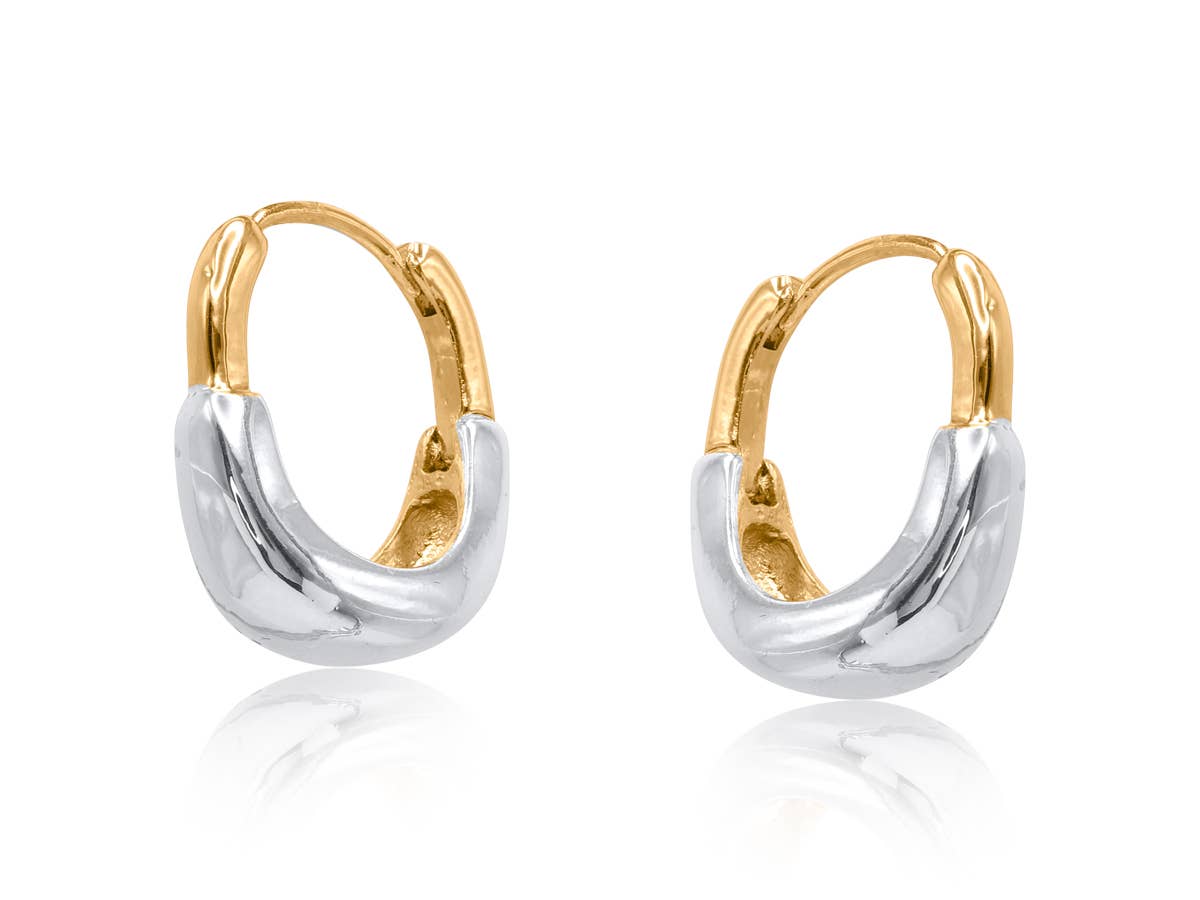 IVA TWO TONE HOOP EARRINGS