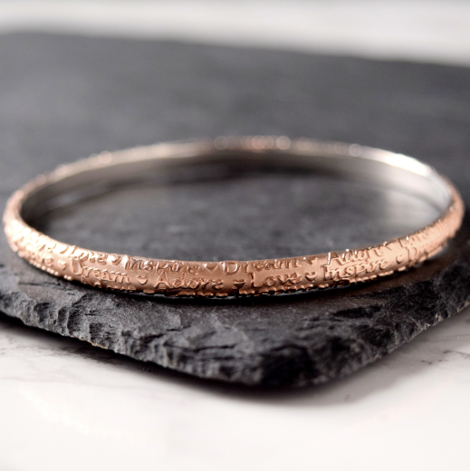Scriptura Bangle - Rose Gold