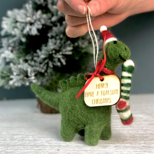 CD - 87103 Diplodocus With Stocking Hanging Decoration