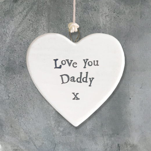 Small Porcelain Heart - Love You Daddy