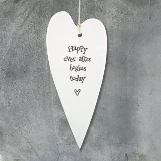 Porcelain Long Heart - Happy Ever After