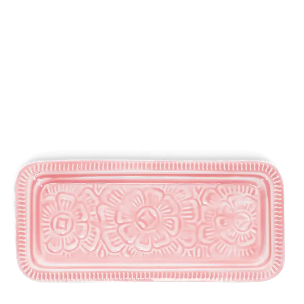 Rectangular Enamel Tray Pale Pink