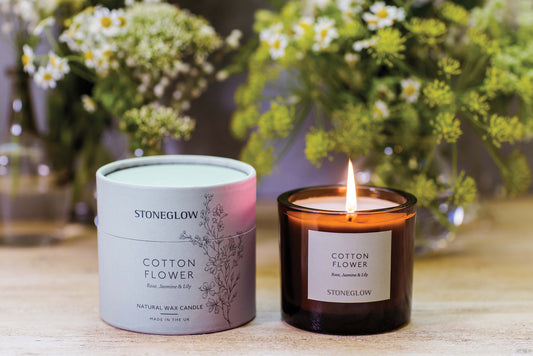 Cotton Flower Candle Tumbler