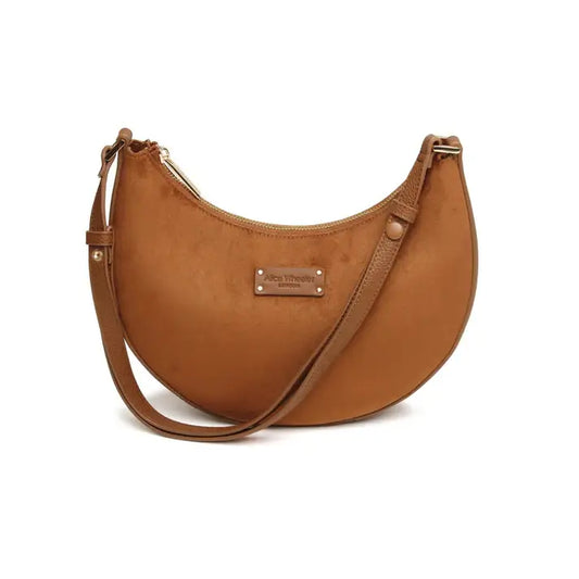 Fudge Suede Kensington Shoulder Bag