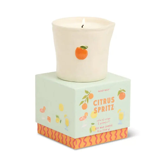 Bistro Orange Ceramic Candle - Citrus Spritz