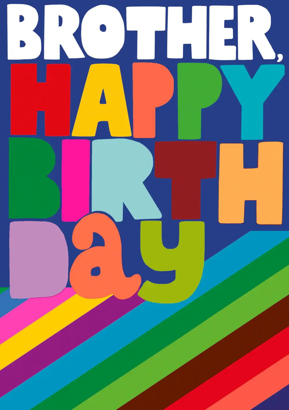 Happy Birthday Brother Block Letters
