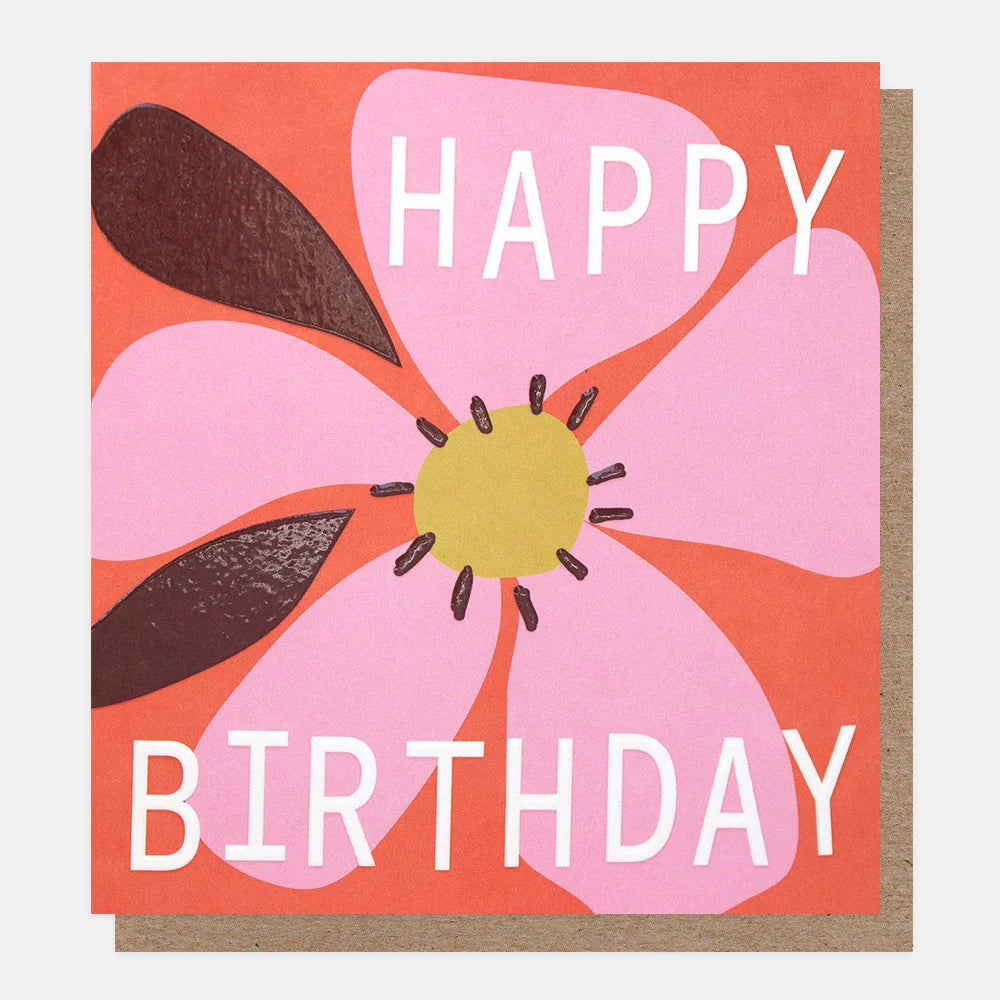 Happy Birthday Pink Flower