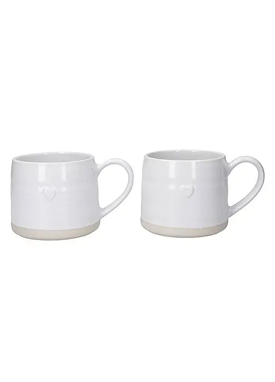 Set of 2 Heart Mugs