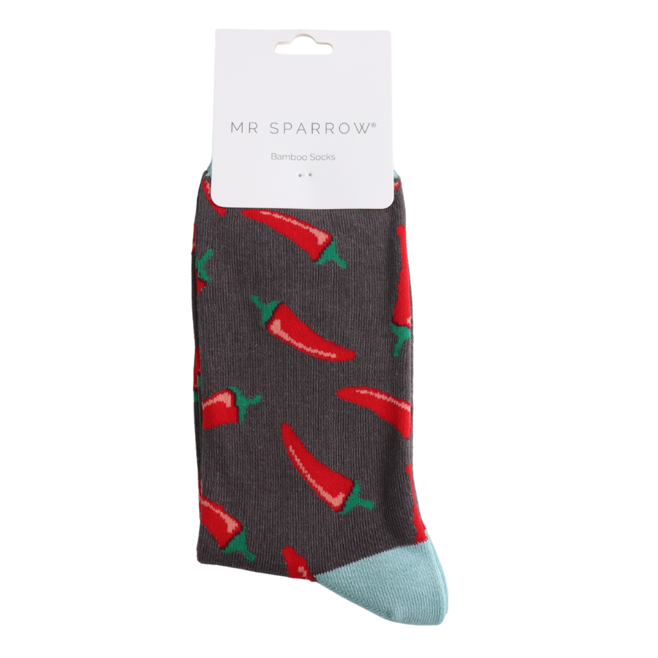 Mens Chillis Socks - Charcoal