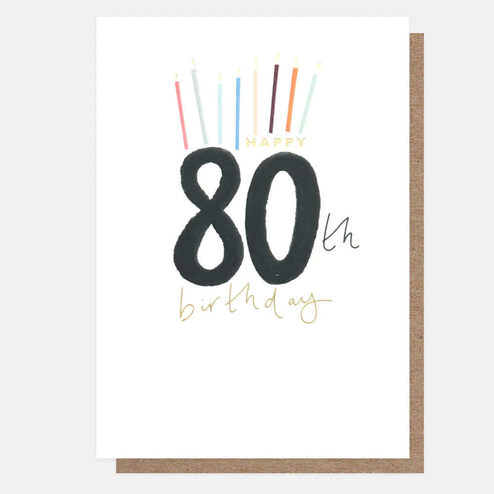 Happy 80th Birthday - Candles