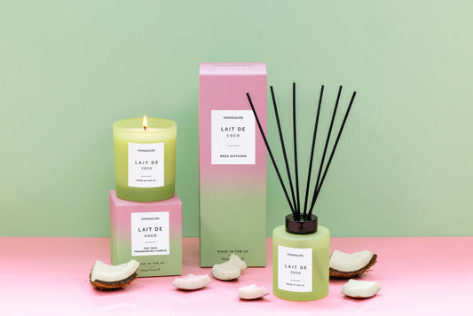 Lait De Coco - Scented Reed Diffuser 130ml - Green Glass