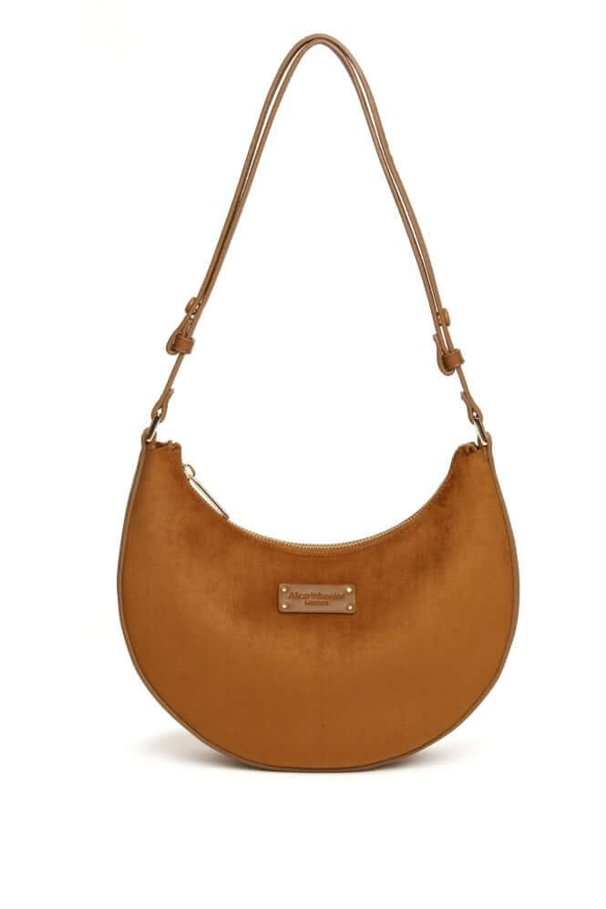 Fudge Suede Kensington Shoulder Bag