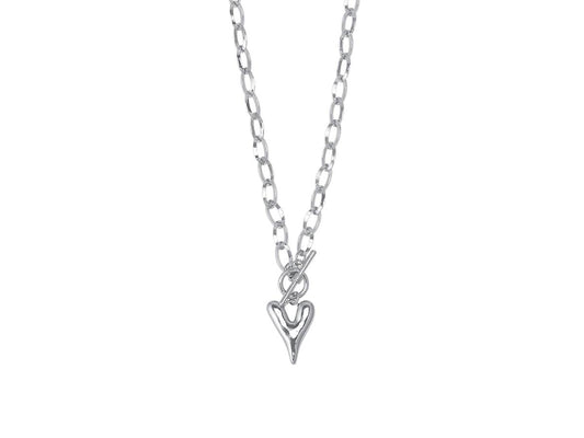 Daria Puff Heart Chain Necklace