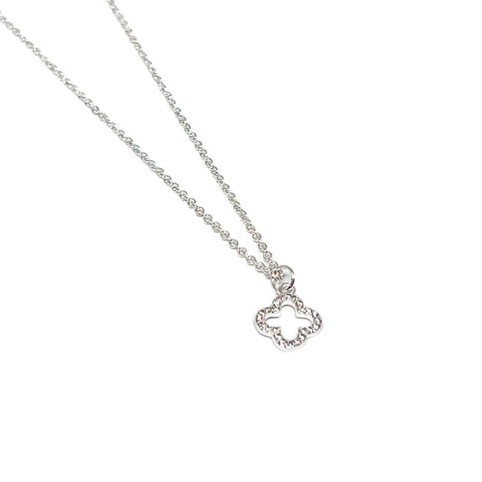 Enya Clover Necklace Silver 16"