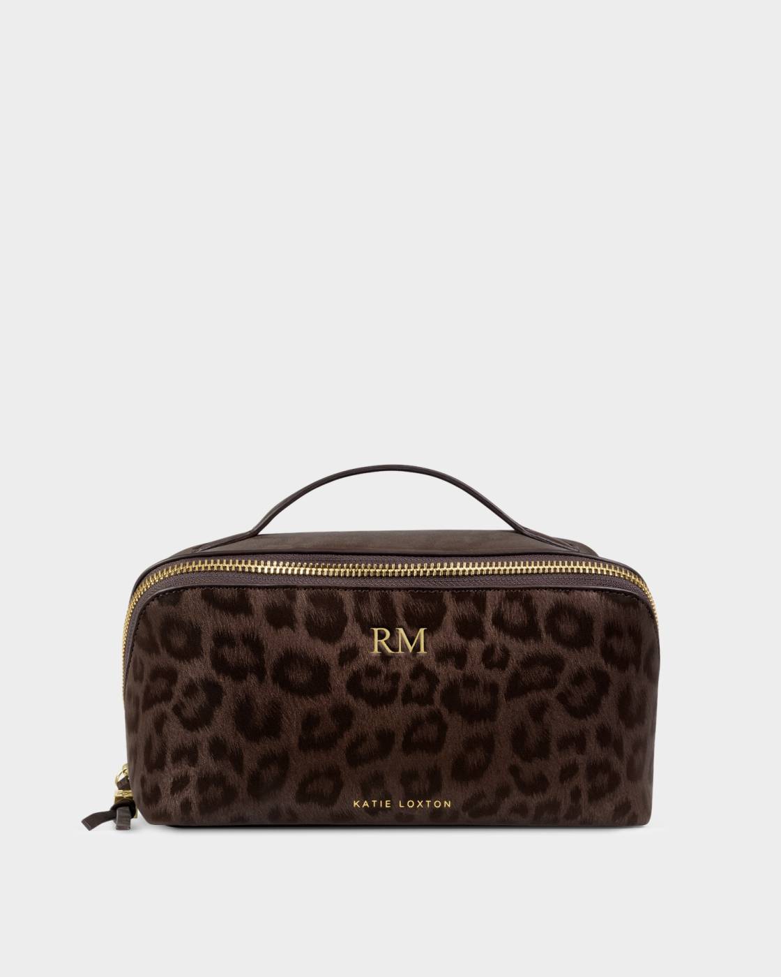 Soho Medium Make Up / Wash Bag - Chocolate Leopard