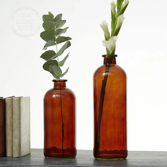 Burnt Amber Bottle Vase