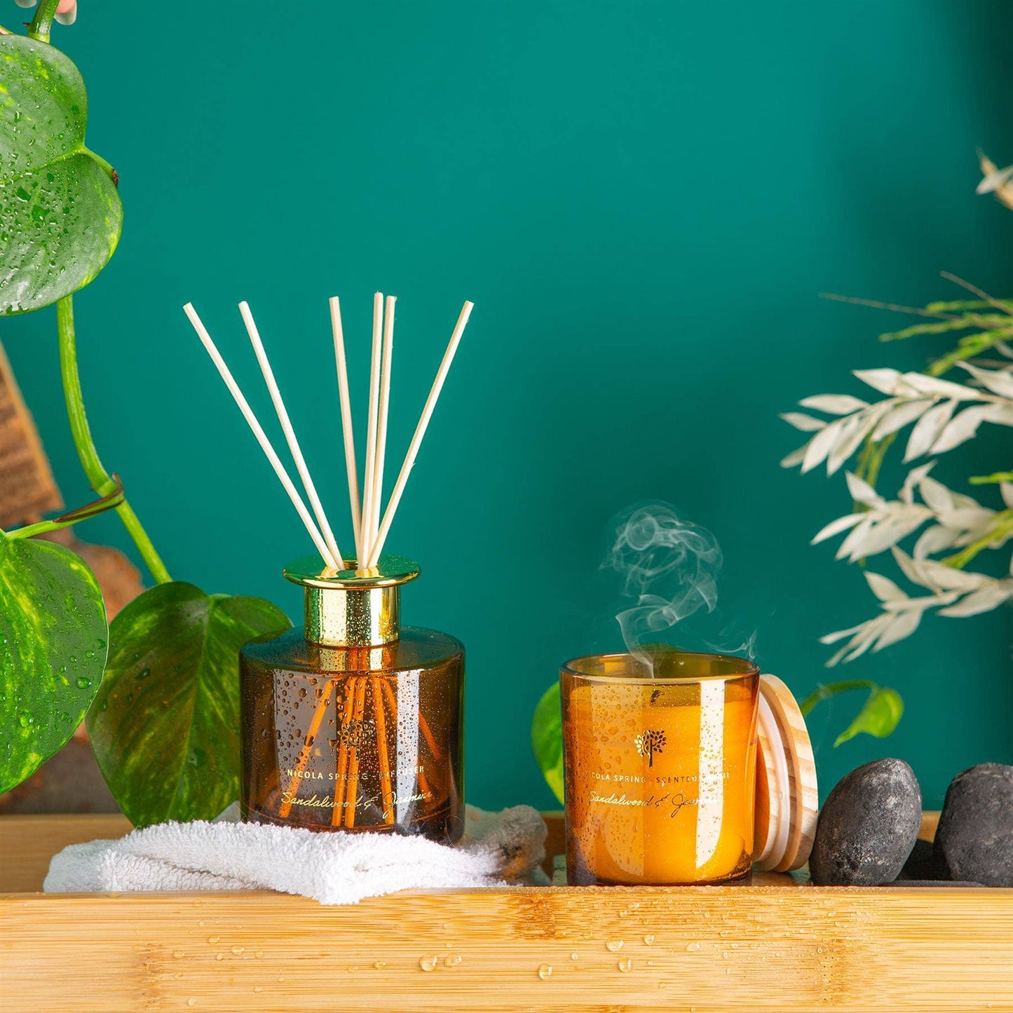 Sandalwood & Jasmine Wax Scented Candle