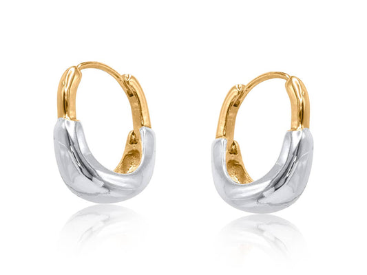 IVA TWO TONE HOOP EARRINGS