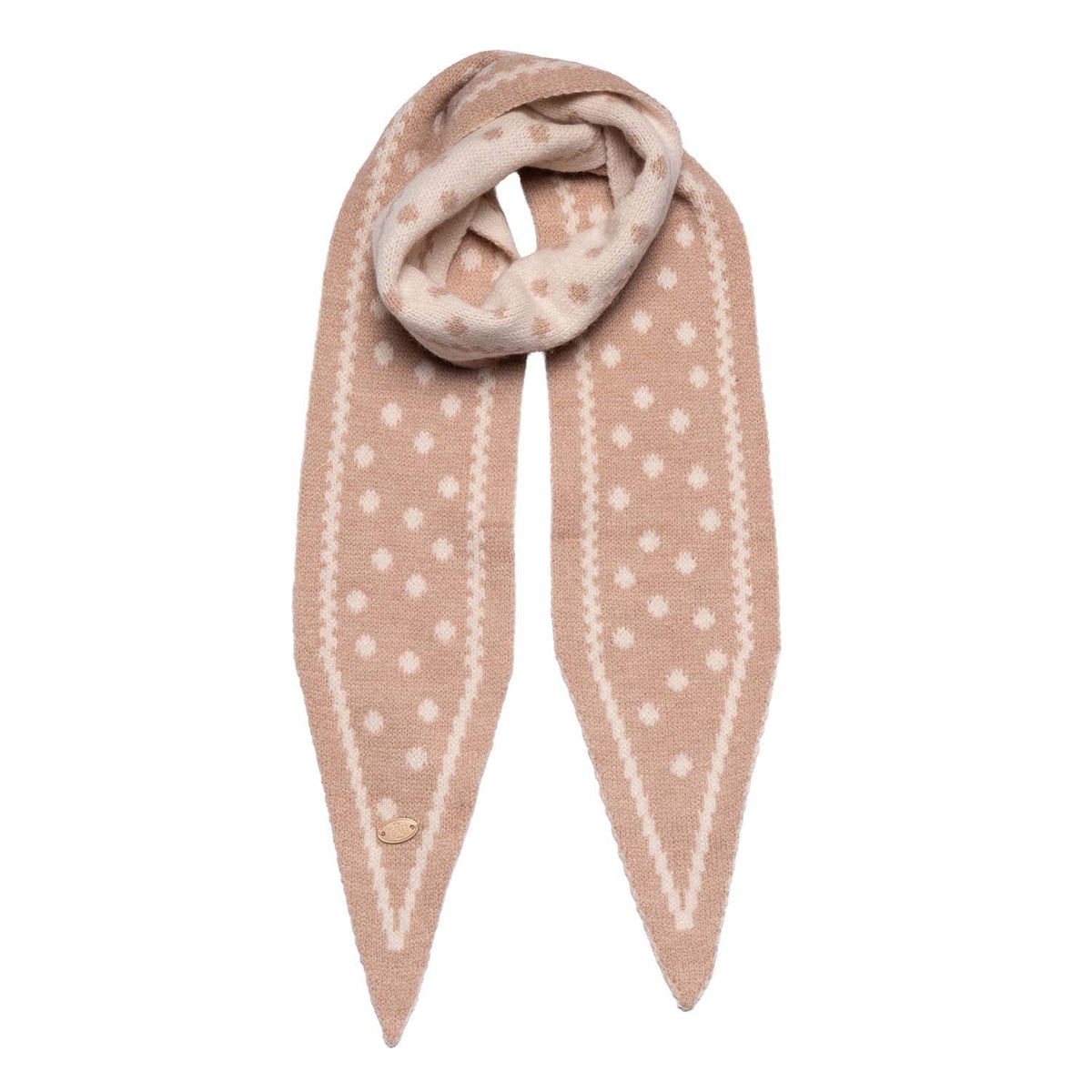 Long Narrow Scarf Spotty - Caramel