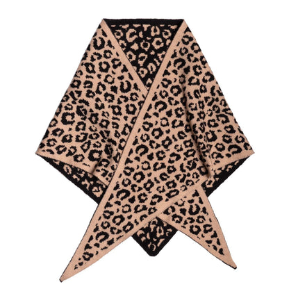 Triangle Scarf Reversible Animal Print Large