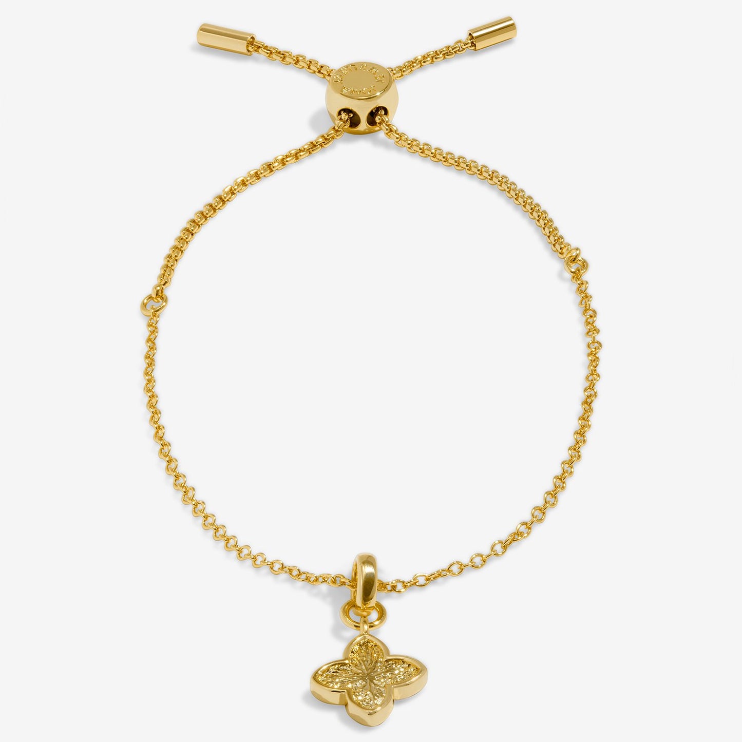 Gold Textured Clover Bracelet