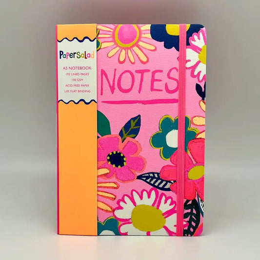 A5 Notebook - Pink Flowers