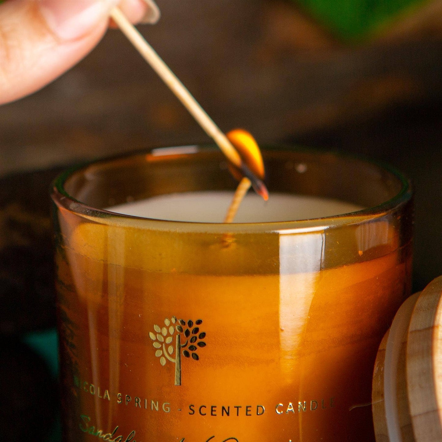 Sandalwood & Jasmine Wax Scented Candle