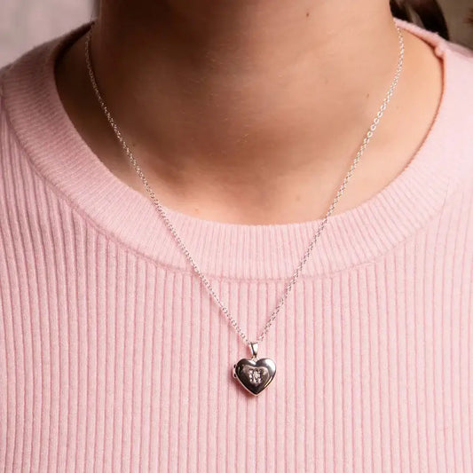 Written In The Stars Silver Heart Locket Necklace
