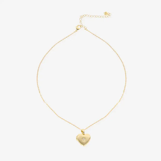 Written In The Stars Gold Heart Locket Necklace