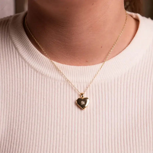 Written In The Stars Gold Heart Locket Necklace