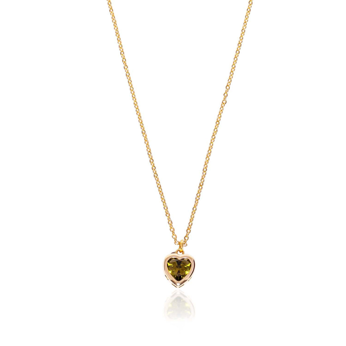 Amillee Heart Necklace - Green