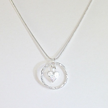 SS Ring & Heart Pendant on Chain