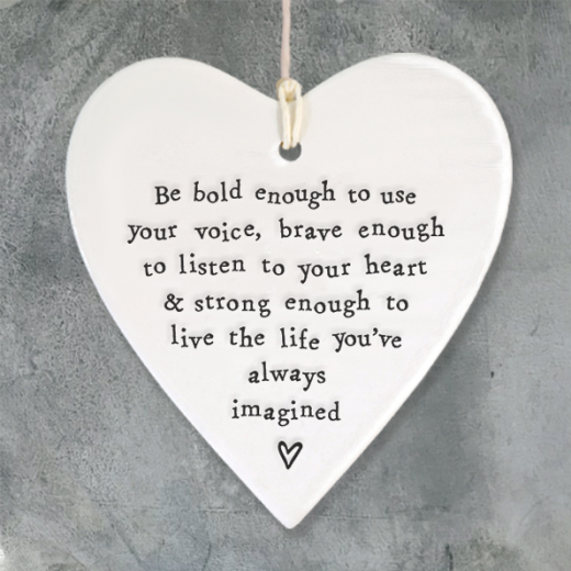 Porcelain Round Heart:Be Bold
