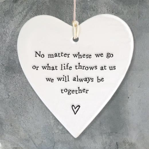 Porcelain Round Heart - No Matter Where