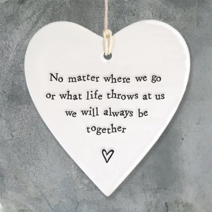 Porcelain Round Heart - No Matter Where