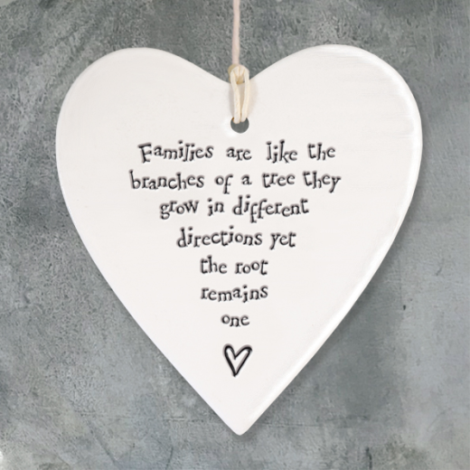 Porcelain Round Heart - Families Like Branches