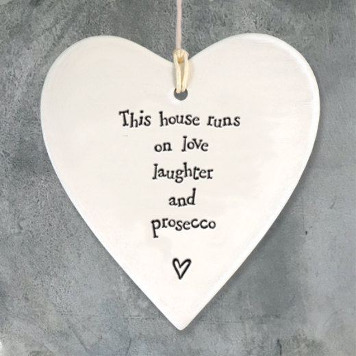 Porcelain Round Heart - This House Runs