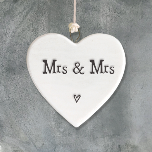 Small Porcelain Heart - Mrs & Mrs