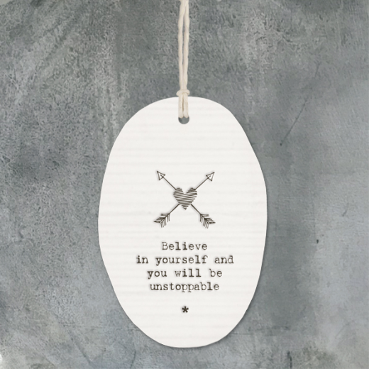 Porcelain Hanger - Arrows Believe In