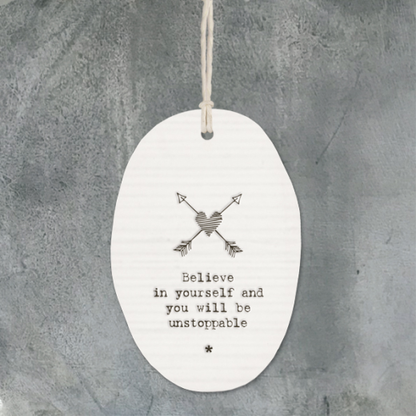 Porcelain Hanger - Arrows Believe In