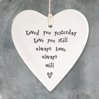 Porcelain Round Heart