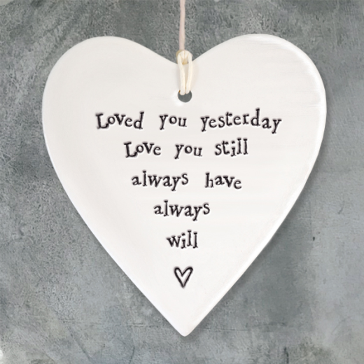 Porcelain Round Heart - Loved You Yesterday
