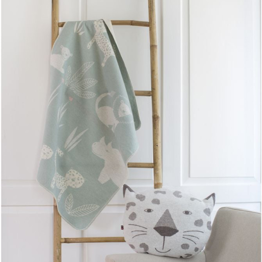 JUWEL Baby Blanket Jungle Light Green