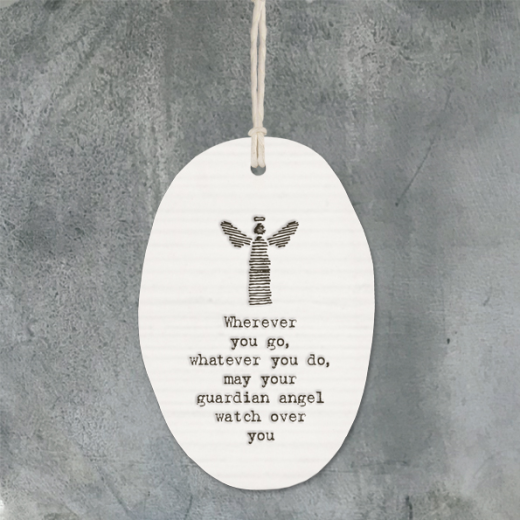 Porcelain Hanger - Angel - Wherever you are