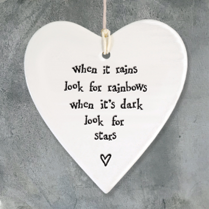 Porcelain Round Heart - When It Rains