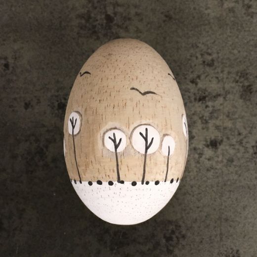 Wooden Egg - Trees