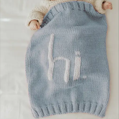 Hi Baby Blanket - Surf Blue