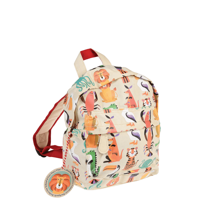 Cream Colourful Creatures Mini Backpack