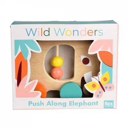 Wild Wonders Push Along Elephant