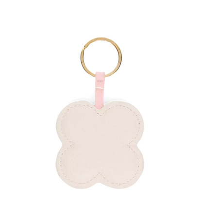 Green Daisy Faux Leather Keyring